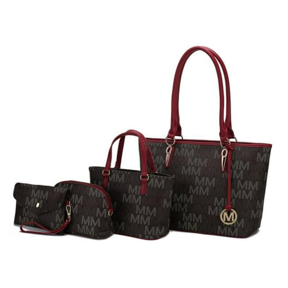Marimar 4Pcs Tote Bag, Mini Tote, Pouch & Wristlet Wallet Purse Set for Women’s